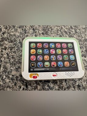 Fisher-Price White and Green Alphabet Learning Tablet